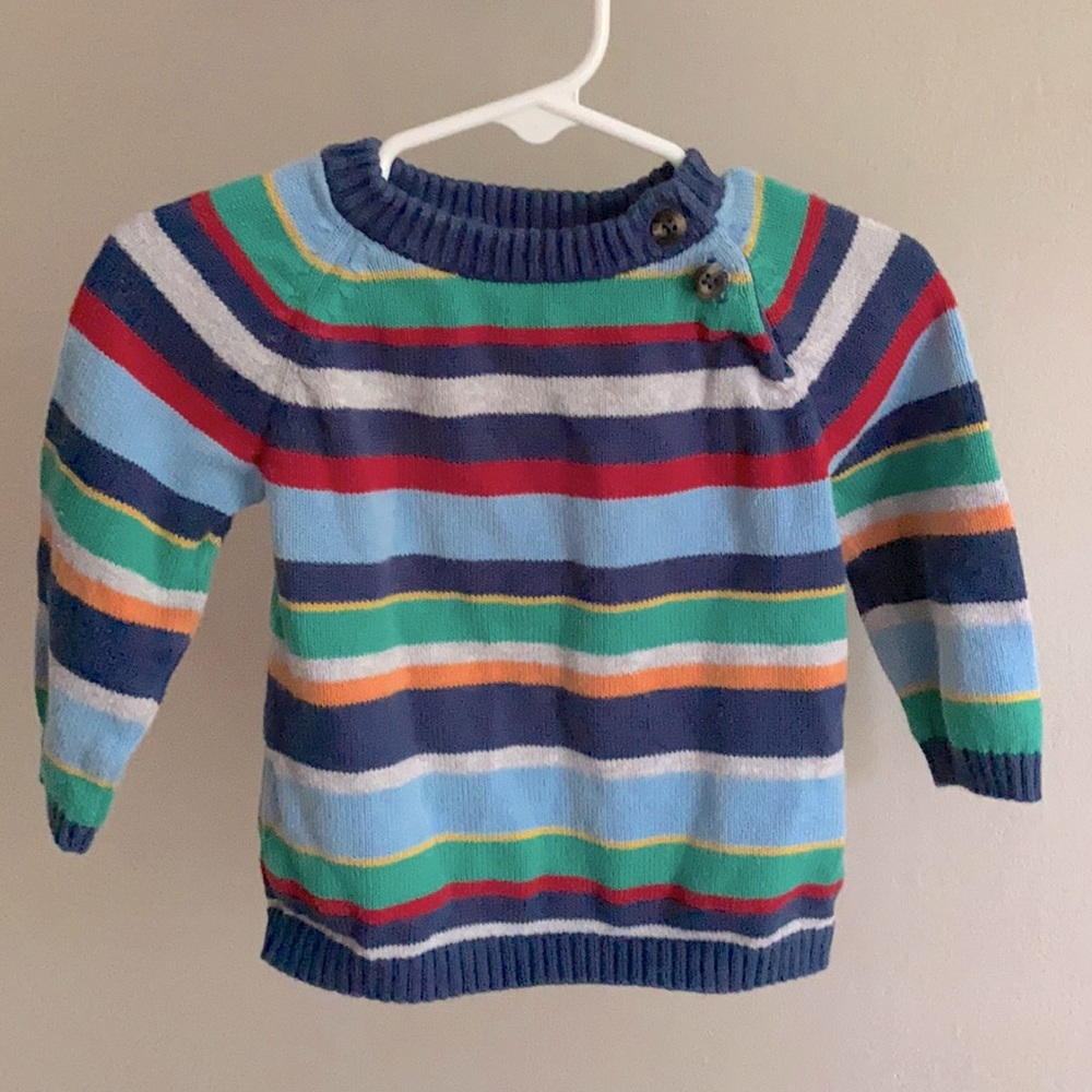 H&M colorful stripe sweater size 6-9 months